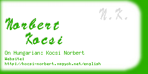 norbert kocsi business card